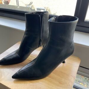 Zara black booties.  2 inch mini heel